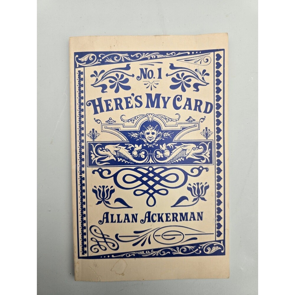 Allan Ackerman Here’s My Card 1978 Signed Magic Book GBC Press